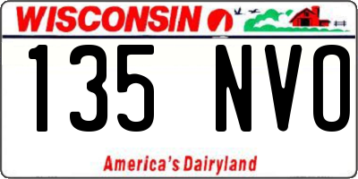 WI license plate 135NVO