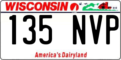 WI license plate 135NVP
