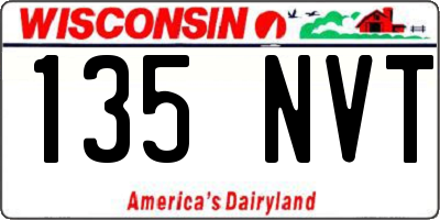 WI license plate 135NVT