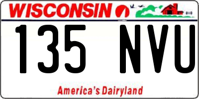 WI license plate 135NVU