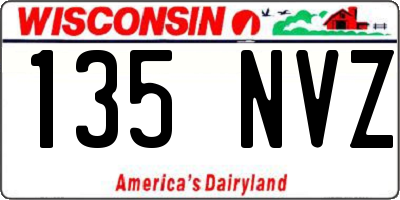 WI license plate 135NVZ