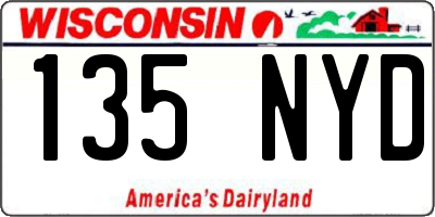 WI license plate 135NYD
