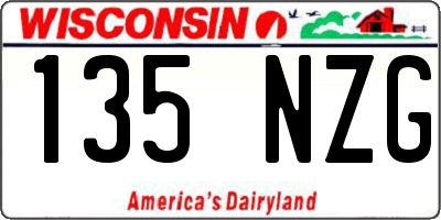 WI license plate 135NZG