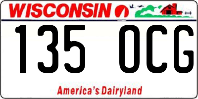 WI license plate 135OCG