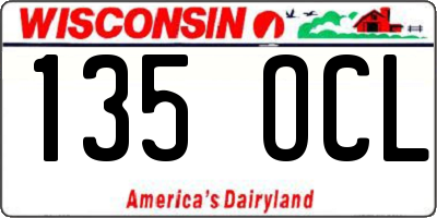 WI license plate 135OCL