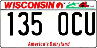WI license plate 135OCU