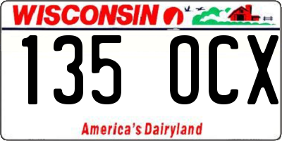 WI license plate 135OCX