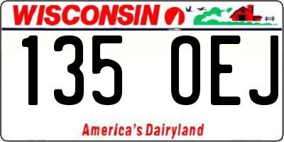 WI license plate 135OEJ