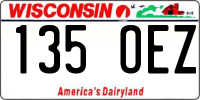 WI license plate 135OEZ
