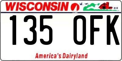 WI license plate 135OFK