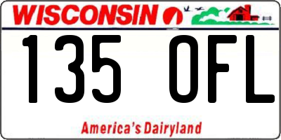 WI license plate 135OFL