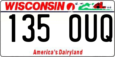 WI license plate 135OUQ