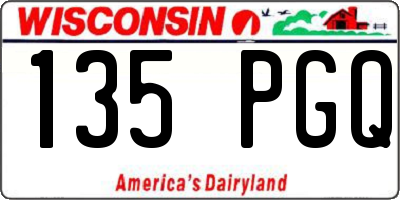 WI license plate 135PGQ