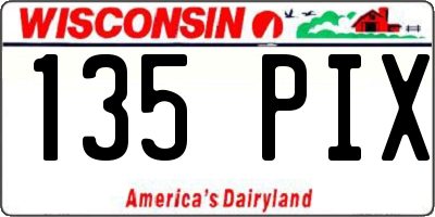 WI license plate 135PIX