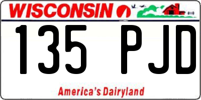 WI license plate 135PJD