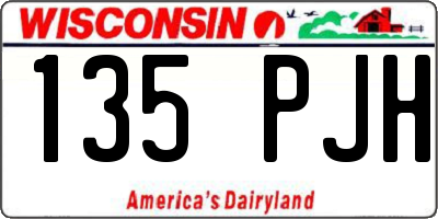 WI license plate 135PJH