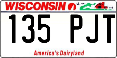 WI license plate 135PJT