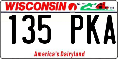 WI license plate 135PKA