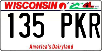 WI license plate 135PKR