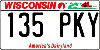 WI license plate 135PKY