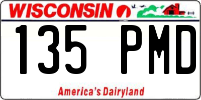 WI license plate 135PMD