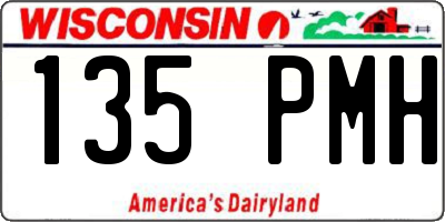 WI license plate 135PMH