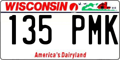 WI license plate 135PMK