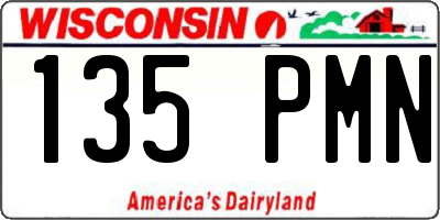 WI license plate 135PMN