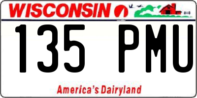 WI license plate 135PMU