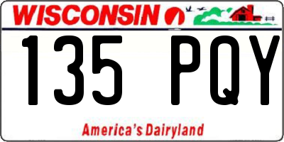 WI license plate 135PQY