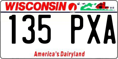 WI license plate 135PXA