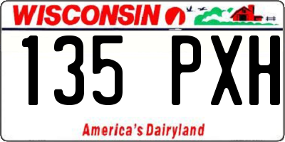 WI license plate 135PXH