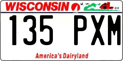 WI license plate 135PXM