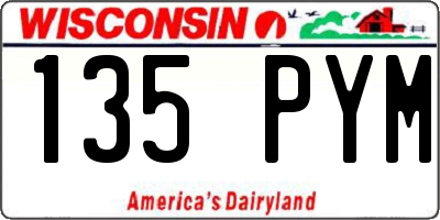 WI license plate 135PYM