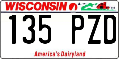 WI license plate 135PZD