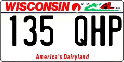 WI license plate 135QHP