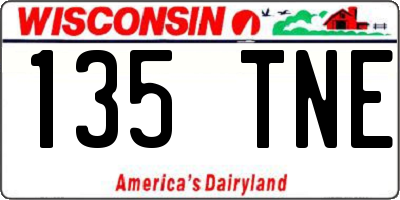 WI license plate 135TNE