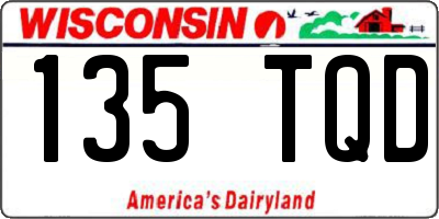 WI license plate 135TQD