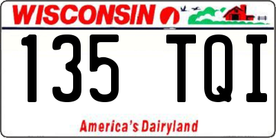 WI license plate 135TQI