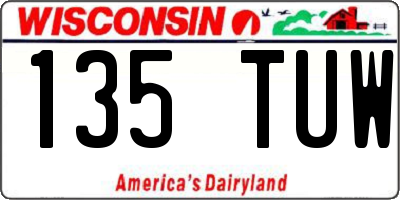 WI license plate 135TUW