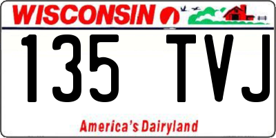 WI license plate 135TVJ