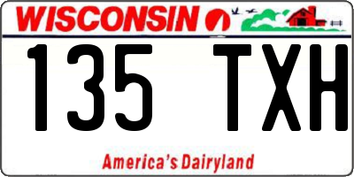 WI license plate 135TXH
