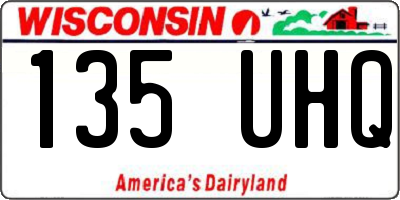 WI license plate 135UHQ