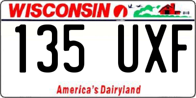 WI license plate 135UXF