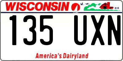 WI license plate 135UXN