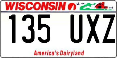WI license plate 135UXZ