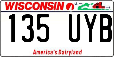 WI license plate 135UYB