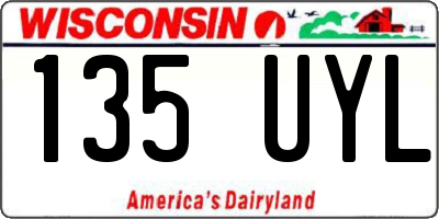 WI license plate 135UYL