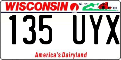 WI license plate 135UYX