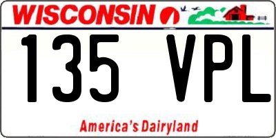 WI license plate 135VPL